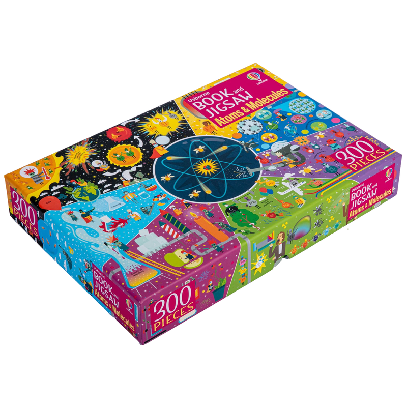 Dim Gray Usborne Book and Jigsaw Atoms & Molecules Kids Activities