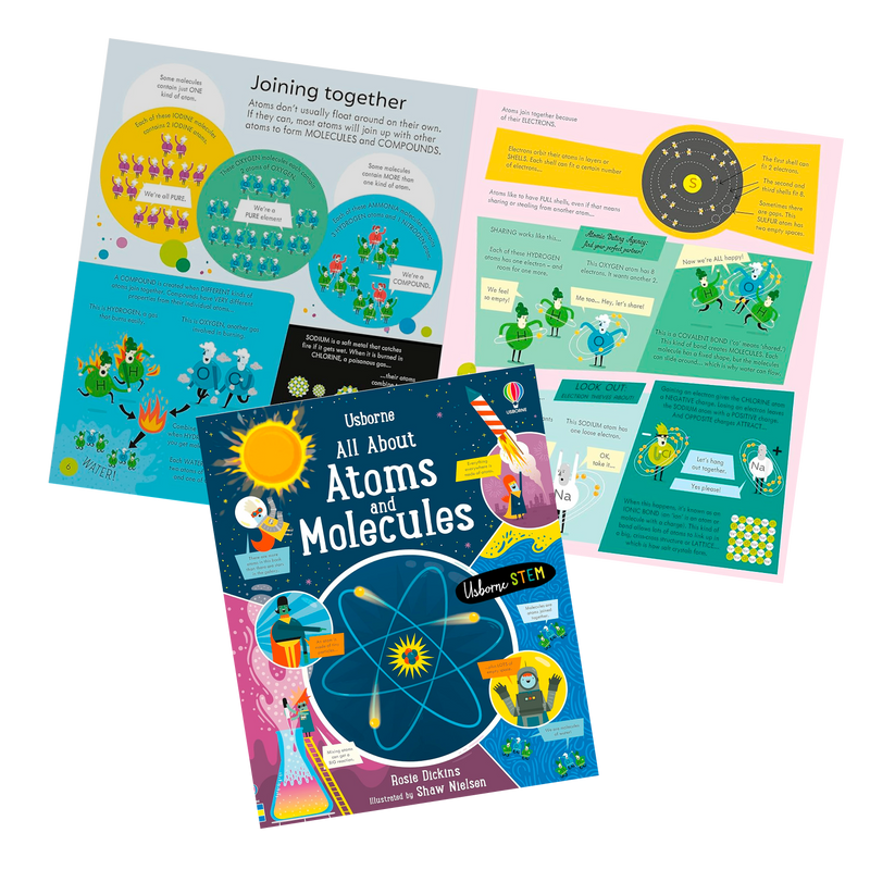 Wheat Usborne Book and Jigsaw Atoms & Molecules Kids Activities