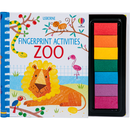 Light Gray Usborne Fingerprinting Activity Book with Colourful Ink Pads – Zoo Animals Kids Activities