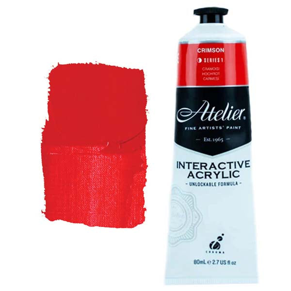 Atelier Interactive Artists Acrylic Paint,  Crimson S1 80ml