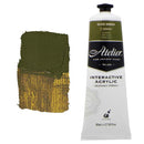 White Smoke Atelier Interactive Artists Acrylic Paint,  Olive Green S1 80ml Acrylic Paints