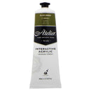 White Smoke Atelier Interactive Artists Acrylic Paint,  Olive Green S1 80ml Acrylic Paints