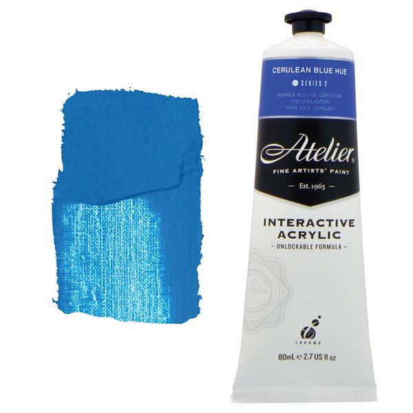 Atelier Interactive Artists Acrylic Paint,  Cerulean Blue Hue S2 80ml