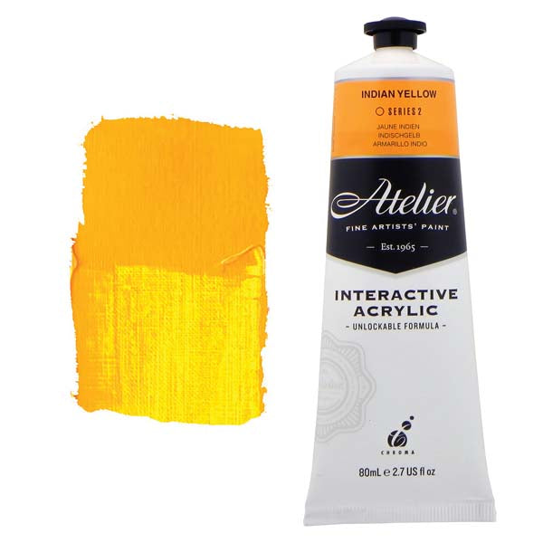 Atelier Interactive Artists Acrylic Paint,  Indian Yellow S2 80ml