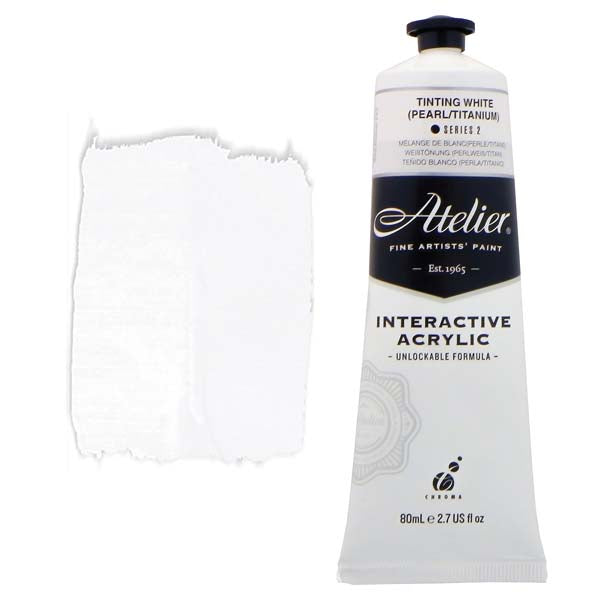 Atelier Interactive Artists Acrylic Paint,  Tinting White (Pearl Titanium) S2 80ml