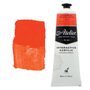White Smoke Atelier Interactive Artists Acrylic Paint,  Trans Perinone Orange S2 80ml Acrylic Paints