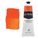 White Smoke Atelier Interactive Artists Acrylic Paint,  Cad Orange S4 80ml Acrylic Paints