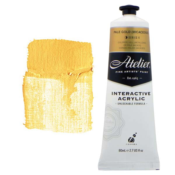Atelier Interactive Artists Acrylic Paint,  Pale Gold S4 80ml