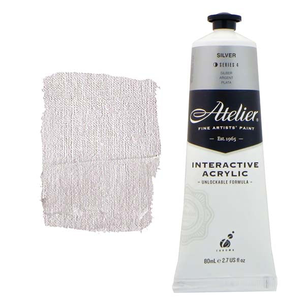 Atelier Interactive Artists Acrylic Paint,  Silver S4 80ml