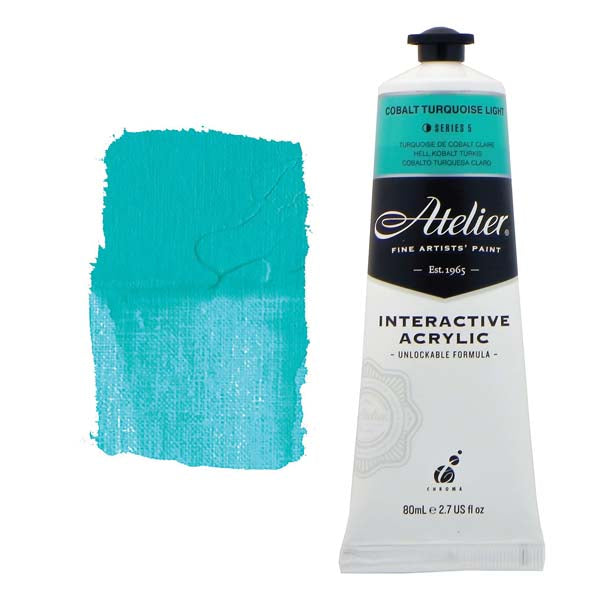 Atelier Interactive Artists Acrylic Paint,  Cobalt Turquoise Light S5 80ml