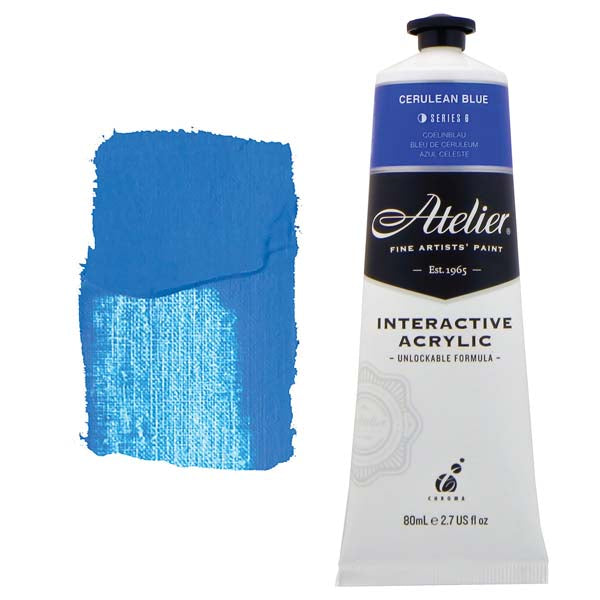 Atelier Interactive Artists Acrylic Paint,  Cerulean Blue S6 80ml