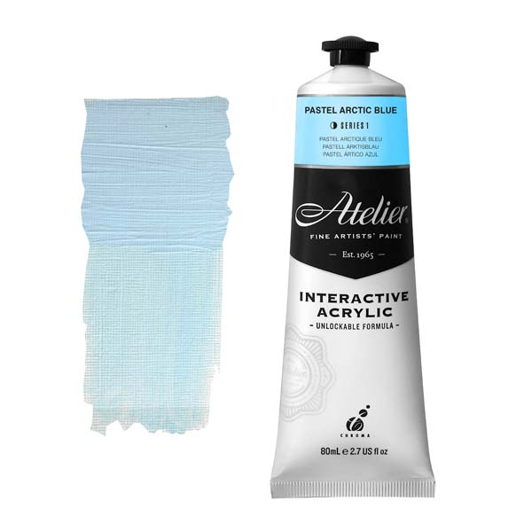 Atelier Interactive Artists Acrylic Paint,  Pastel Arctic Blue S1 80ml