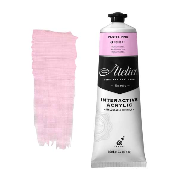 Atelier Interactive Artists Acrylic Paint,  Pastel Pink S1 80ml