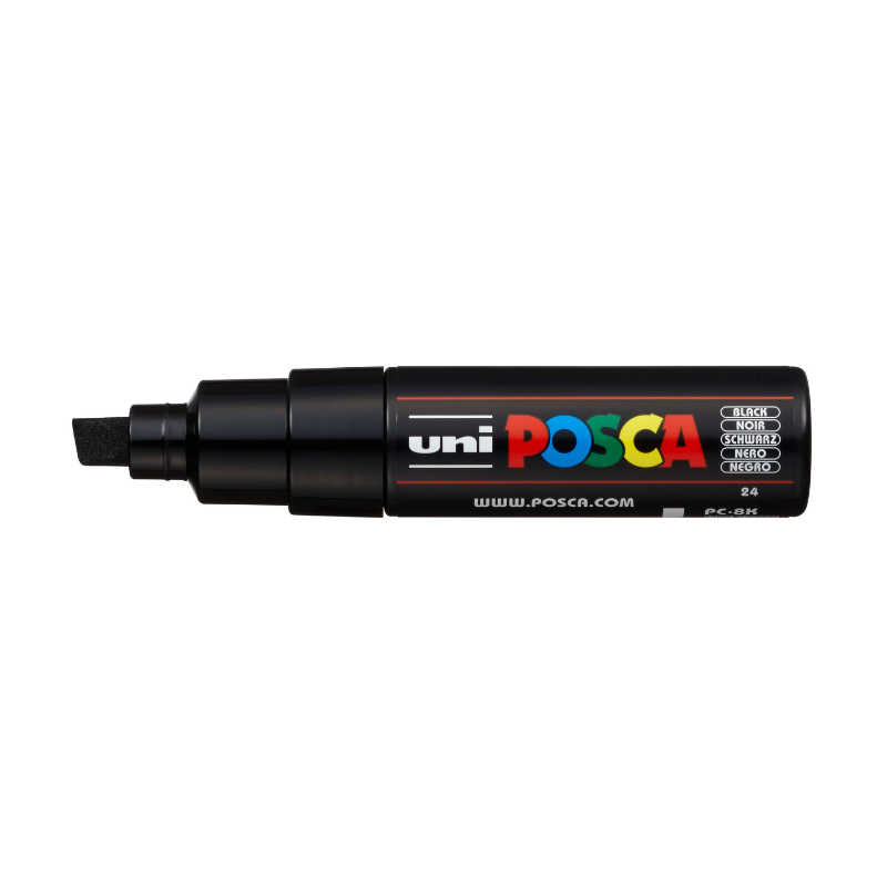 Posca PC 8K Bold Chisel Tip Paint Marker, Black