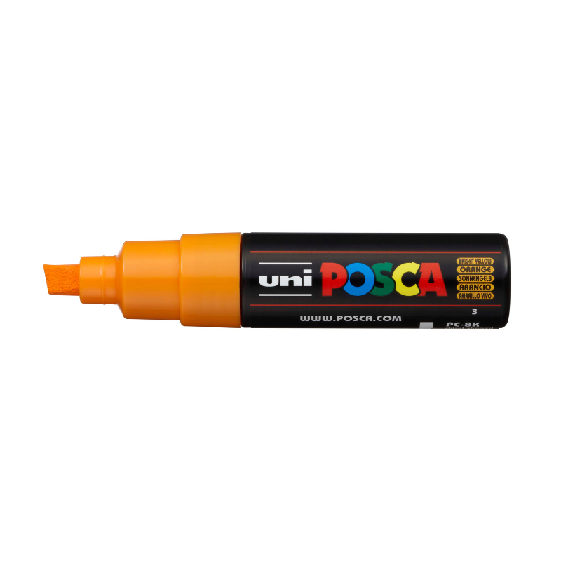 Posca PC 8K Bold Chisel Tip Paint Marker, Bright Yellow