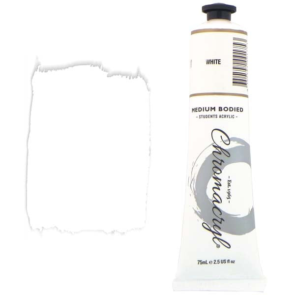 Chromacryl Students Acrylic Paint, 75ml White