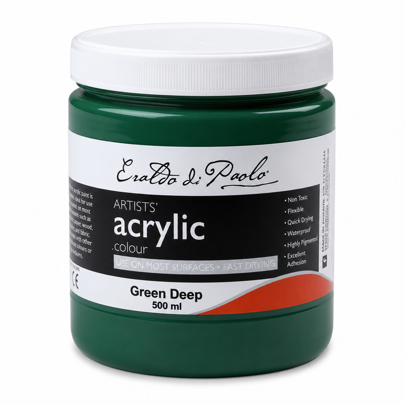 Eraldo di Paolo Acrylic Paint, Green Deep, 500ml