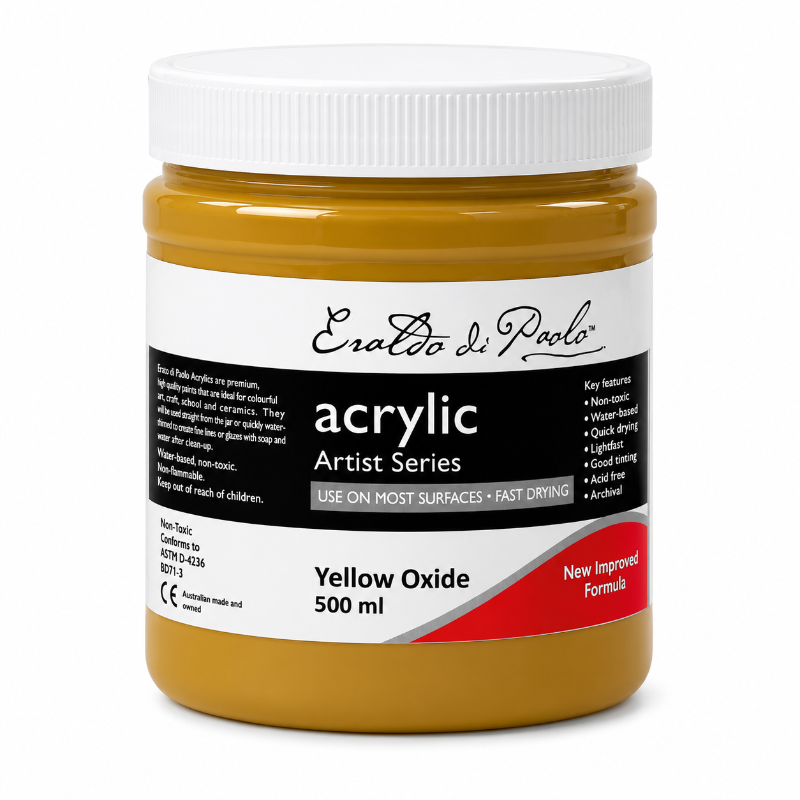 Eraldo di Paolo Acrylic Paint, Yellow Oxide, 500ml