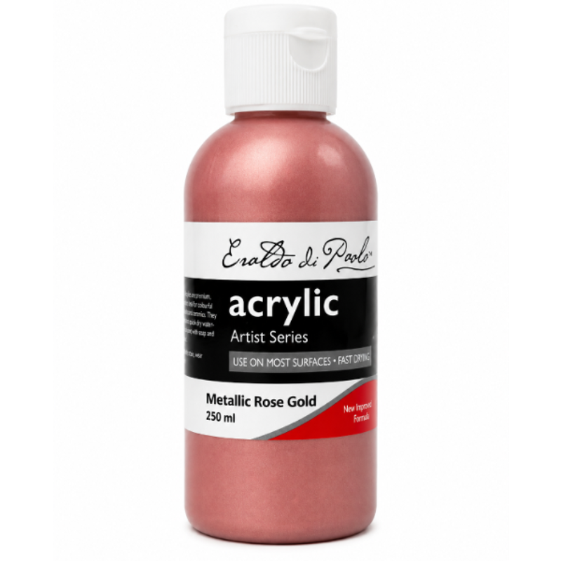 Eraldo di Paolo Acrylic Paint, Metallic Rose Gold, 250ml
