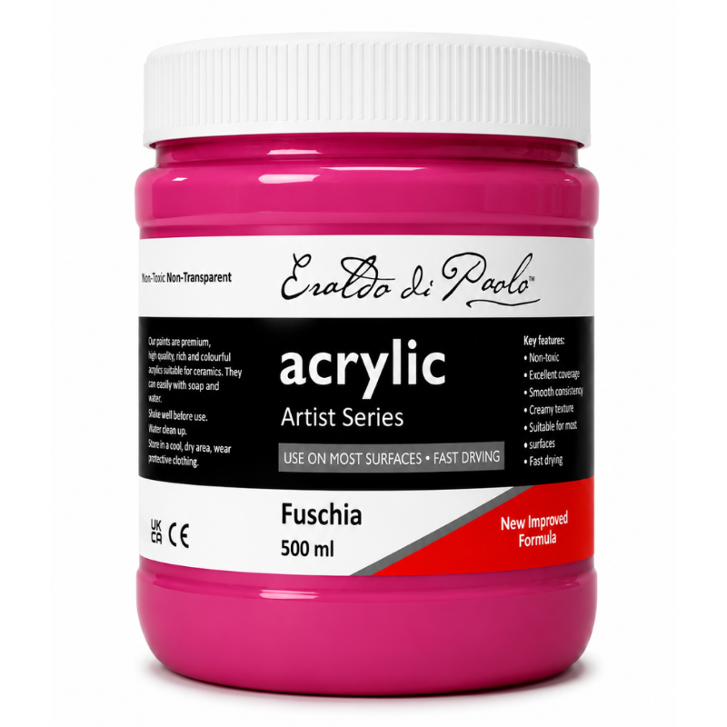 Eraldo di Paolo Acrylic Paint, Fuschia, 500mL