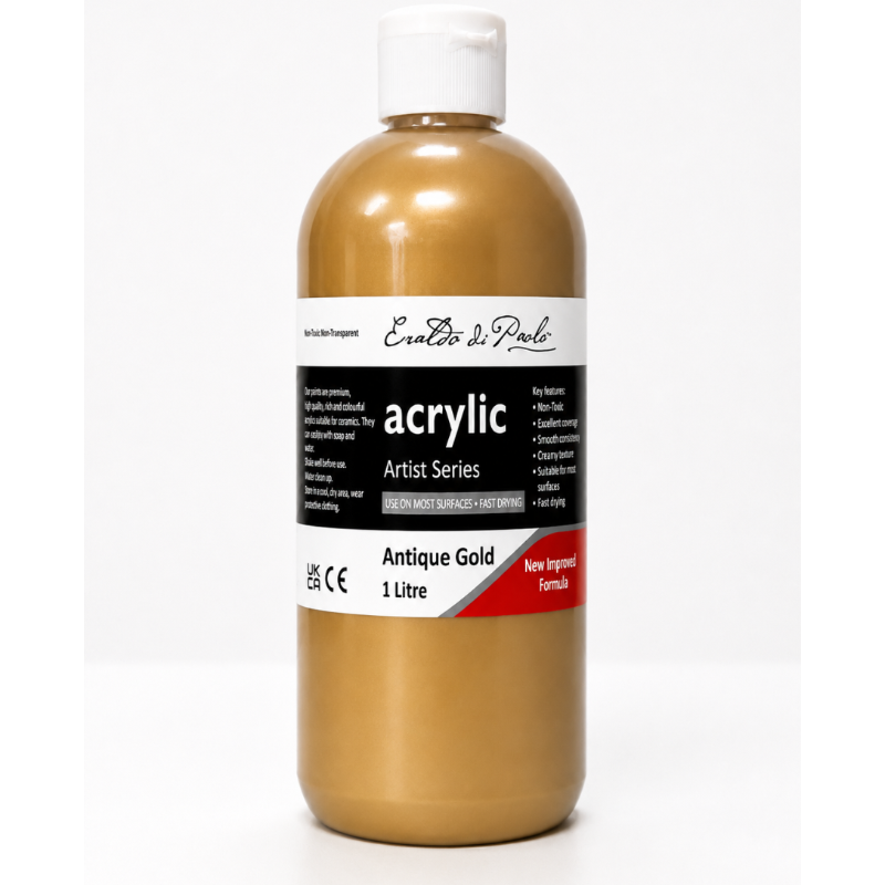 Eraldo di Paolo Acrylic Paint, Antique Gold, 1L