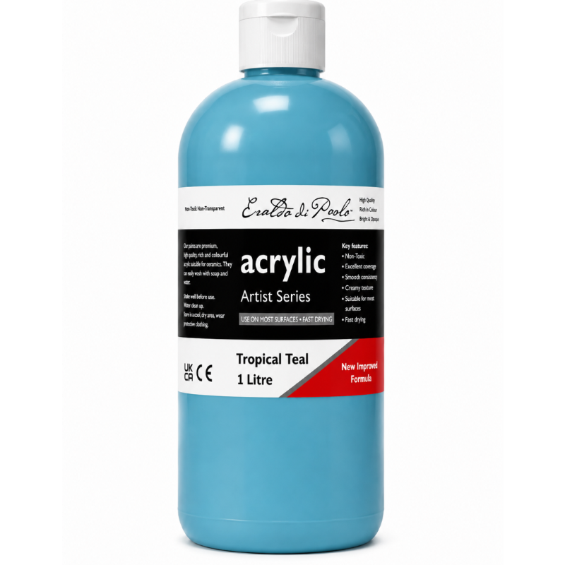 Eraldo di Paolo Acrylic Paint, Tropical Teal, 1L