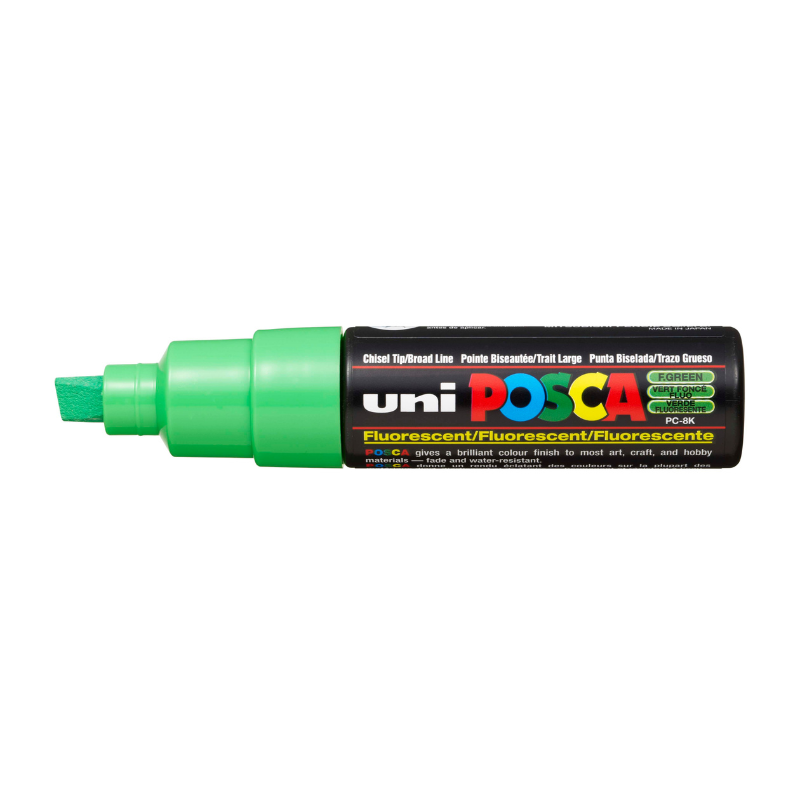 Posca PC 8K Bold Chisel Tip Paint Marker, Fluoro Green
