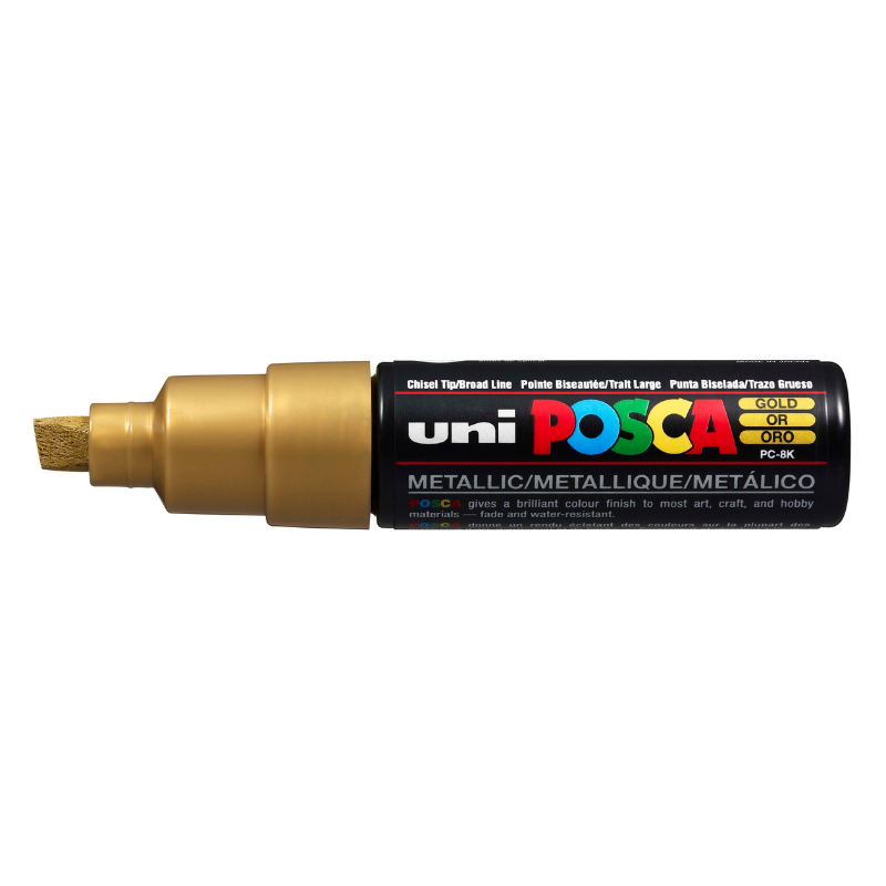 Posca PC 8K Bold Chisel Tip Paint Marker, Gold