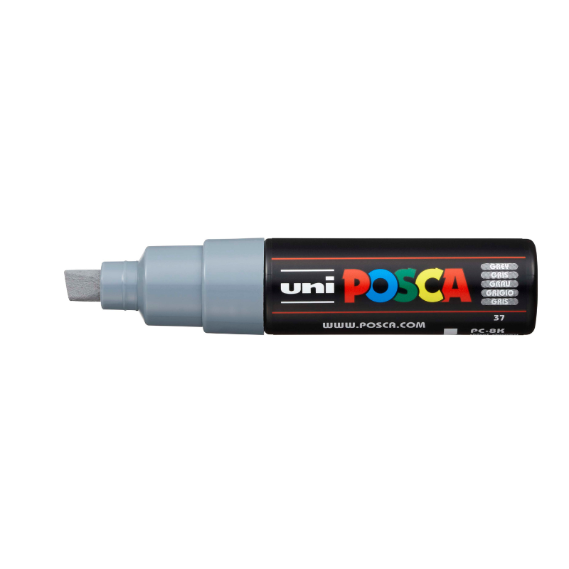 Posca PC 8K Bold Chisel Tip Paint Marker, Grey