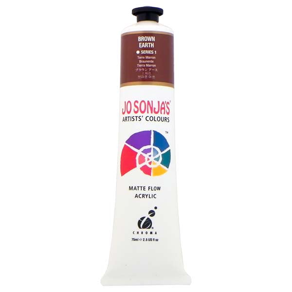 Jo Sonja's Matte Flow Acrylic Paint Brown Earth 75ml S1