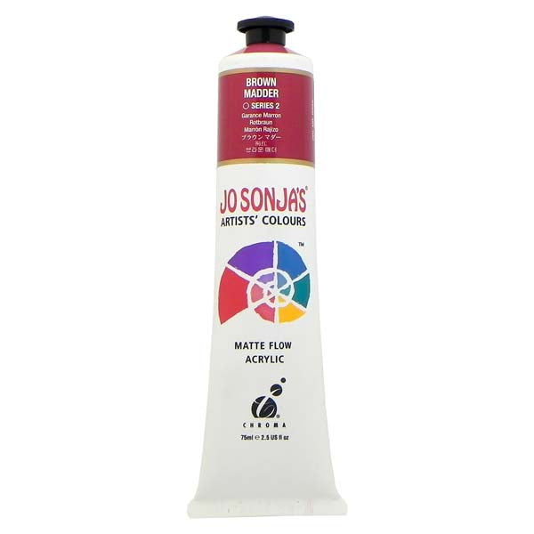 Jo Sonja's Matte Flow Acrylic Paint Brown Madder 75ml S2