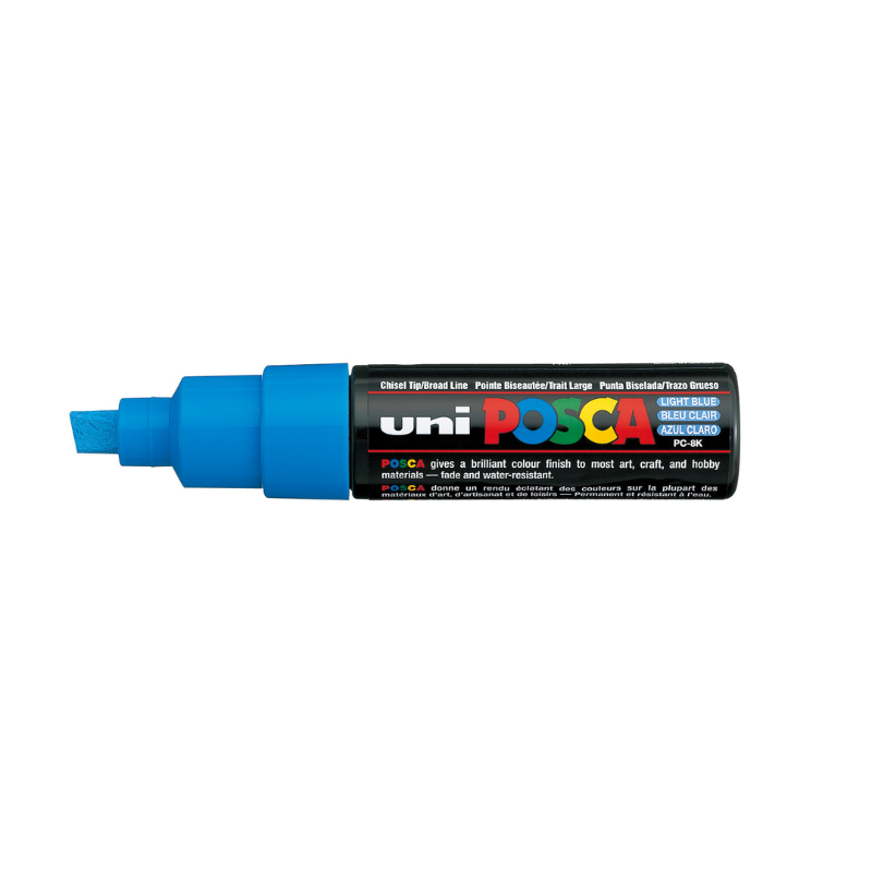 Posca PC 8K Bold Chisel Tip Paint Marker, Light Blue