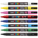 White Smoke Posca PC3M Paint Markers, Assorted Colours, 8Pk Paint Markers