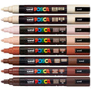 White Smoke Posca PC5M Paint Markers, Portrait Colours, 8Pk Paint Markers