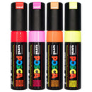 Black Posca PC8K Paint Markers, Fluorescent Colours, 4Pk Paint Markers