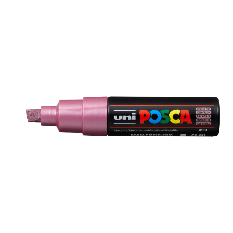 Posca PC 8K Bold Chisel Tip Paint Marker, Metallic Pink