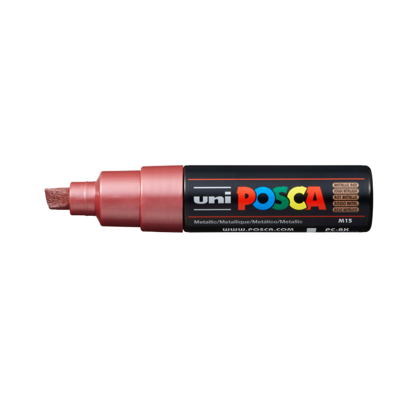 Posca PC 8K Bold Chisel Tip Paint Marker, Metallic Red