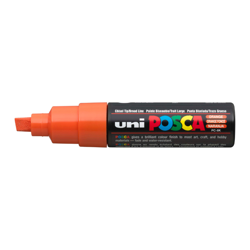 Posca PC 8K Bold Chisel Tip Paint Marker, Orange