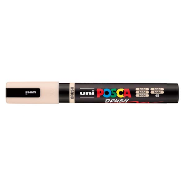 POSCA PC5BR Brush Tip Paint Markers, Beige