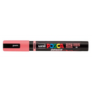 White Smoke POSCA PC5BR Brush Tip Paint Markers, Coral Pink Paint Markers
