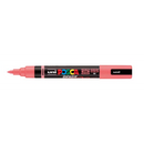 White Smoke POSCA PC5BR Brush Tip Paint Markers, Coral Pink Paint Markers