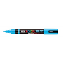 White Smoke POSCA PC5BR Brush Tip Paint Markers, Light Blue Paint Markers