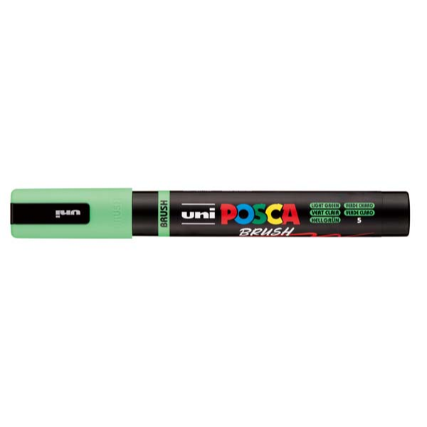 POSCA PC5BR Brush Tip Paint Markers, Light Green