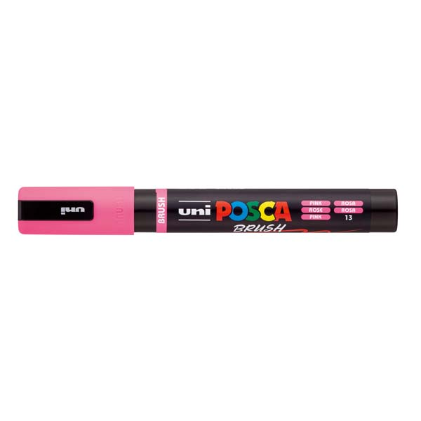 POSCA PC5BR Brush Tip Paint Markers, Pink