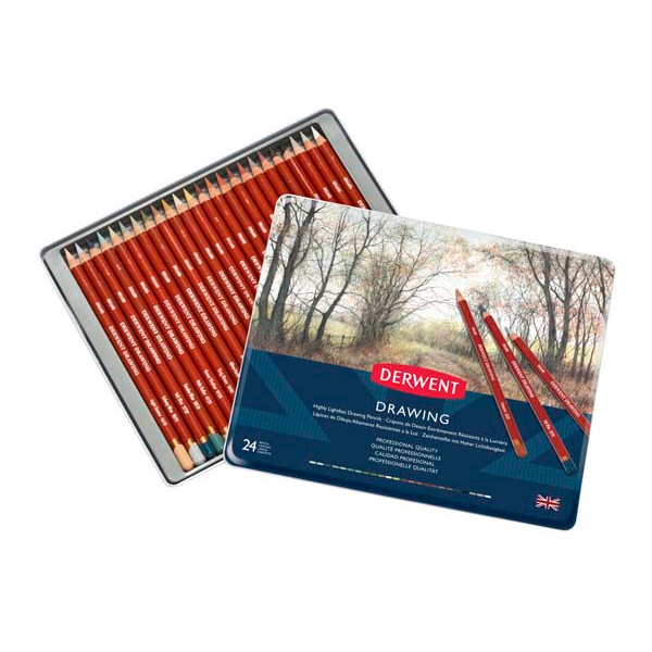 Derwent Drawing Pencils Tin 24