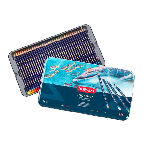 Derwent Inktense Pencils, Tin 36