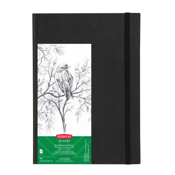 Derwent Academy Visual Art Diary, A4, Hardcover Portrait, 140gsm, 128pg