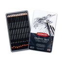 White Smoke Derwent Graphic Pencils, Soft, Tin 12 Pencils