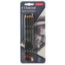 Dark Slate Gray Derwent Charcoal Pencils pk4 Pencils