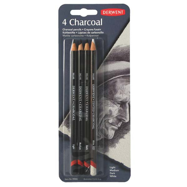 Derwent Charcoal Pencils pk4